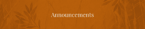 Announcements 18-07-2026